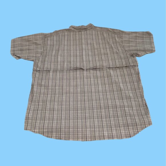 XXL Men's Fishing Outdoor Fishing Hiking Columbia Mesh Vent Short Sleeve Shirt - Picture 2 of 14